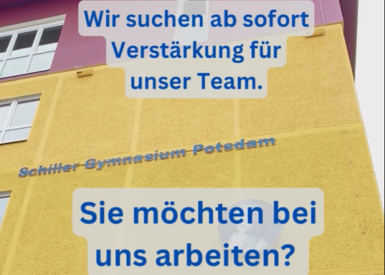 Stellenausschreibung Lehrkräfte Sek I und/oder Sek II für die Fächer Englisch, Informatik, Kunst und Spor